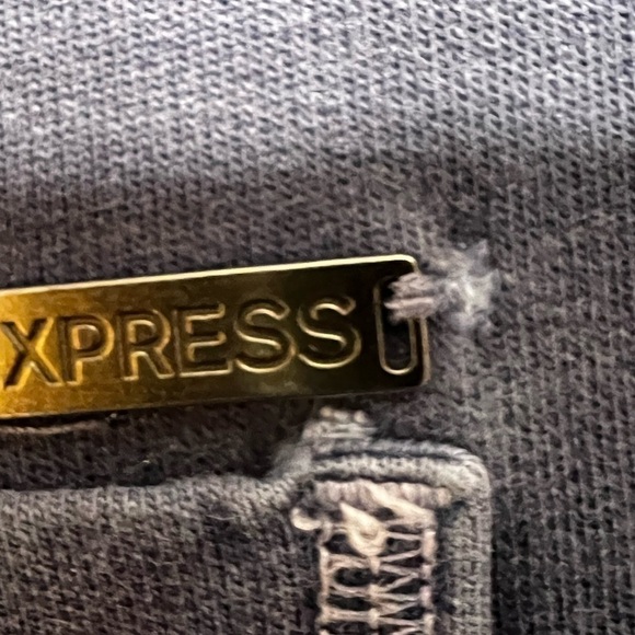 Express Men’s Faded Blue Jogger Pants with Drawstring Waist Tapered Cuff Legs M - Picture 7 of 7